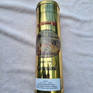 CORSENDONK ANNO 1395 AGNUS BEER TIN - BELGIUM Empty TIN RARE GUC SEE PICTURES
